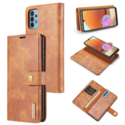 Brown flip leather phone case with magnetic closure and side card slots holder