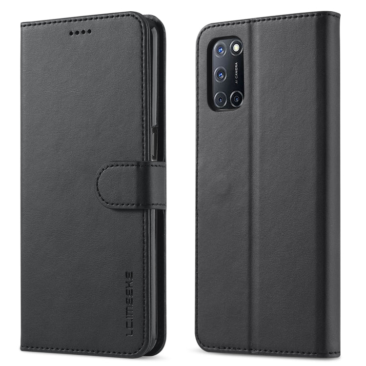 Black textured flip leather phone case with front pocket and stitched folio closure