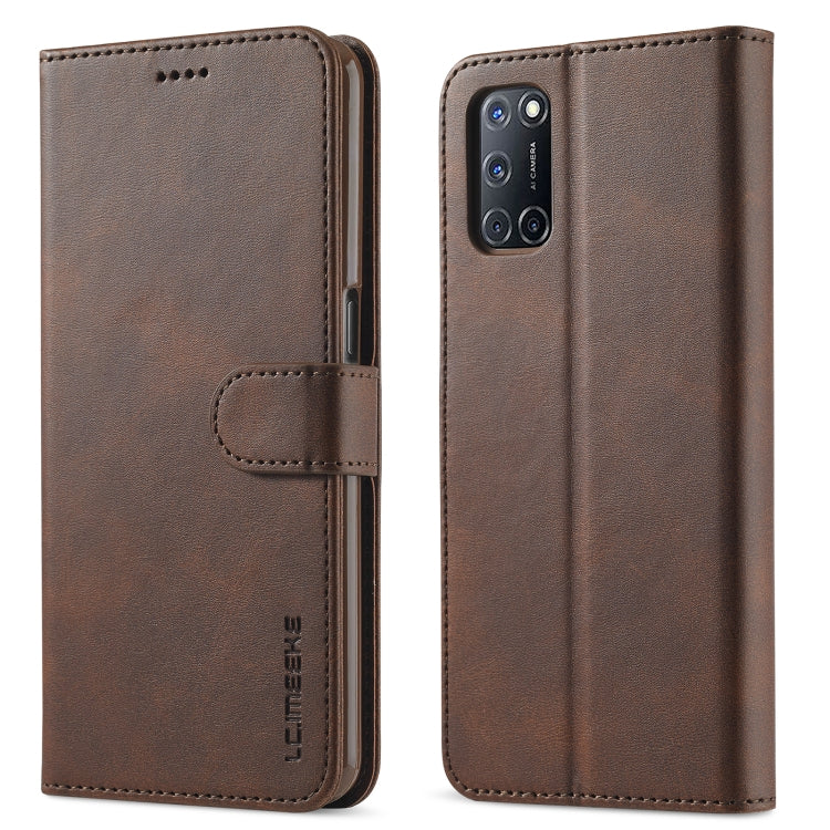 Brown textured flip leather phone case with front pocket and side button cutouts