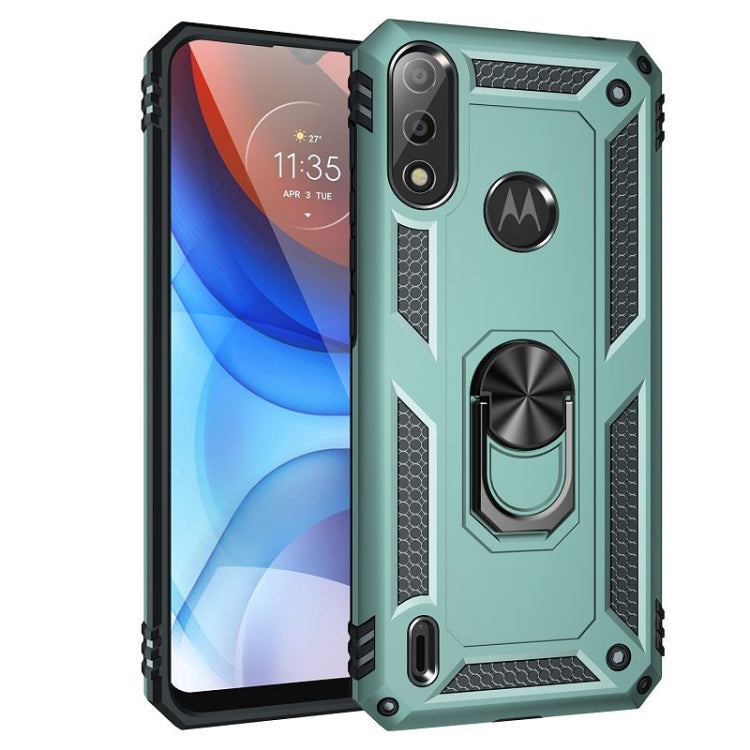 Teal rugged shockproof phone case with TPU-PC armor and 360 rotating ring holder