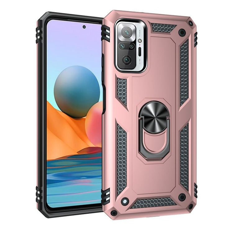 Rugged shockproof phone case with 360 rotating holder, pink and black