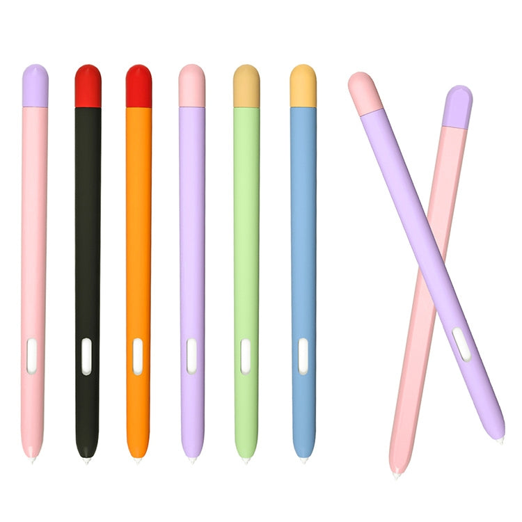 Liquid silicone stylus pen protective cases, assorted colors with rounded tip and side cutouts