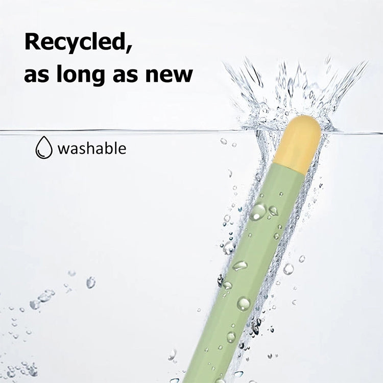 Liquid silicone stylus pen protective case, green-yellow gradient in splashing water