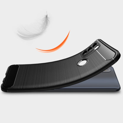 Black brushed TPU phone case with curved edge protection and camera cutouts