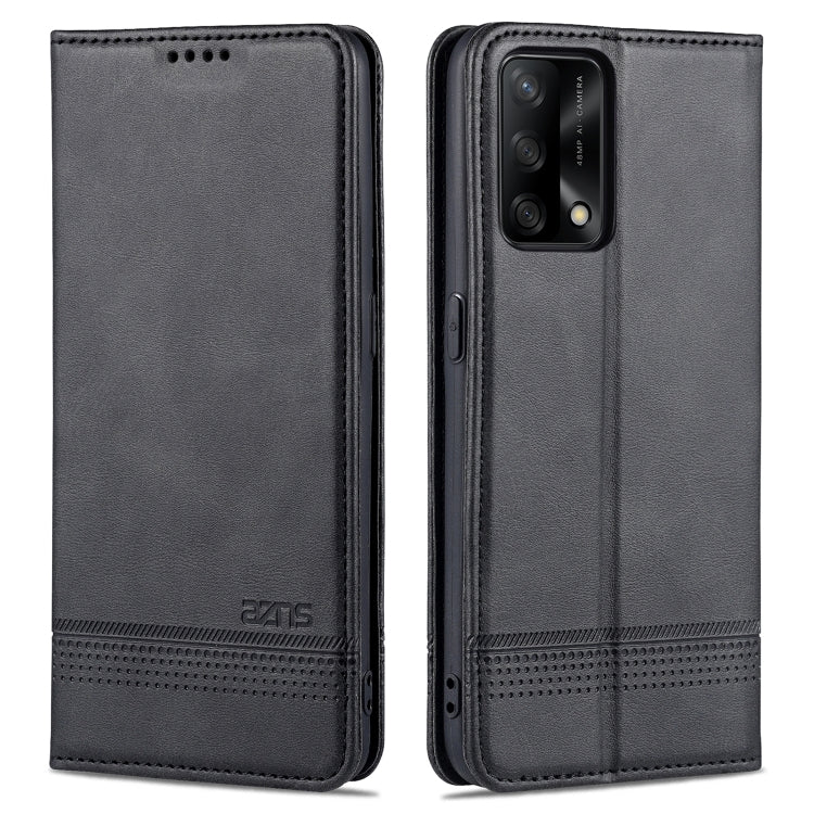 Black leather flip phone case with stitched edges and camera cutout