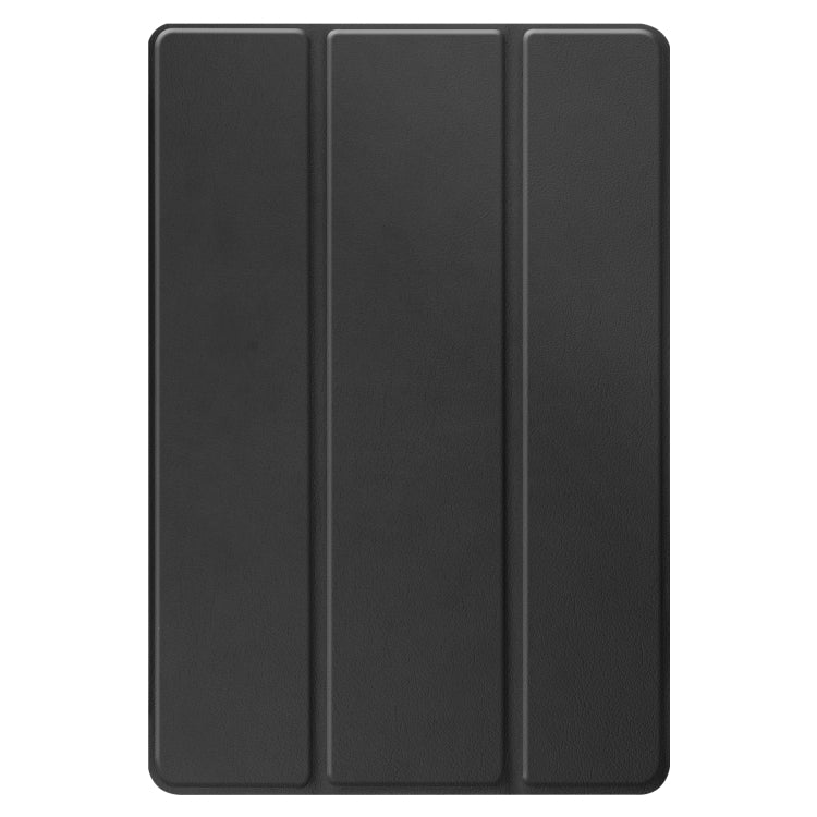 Black three-panel flip cover for tablet, folded closed