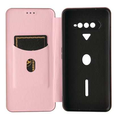 Pink magnetic flip phone case with built-in card slot and inner cover
