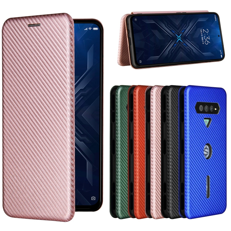 Set of carbon fiber texture magnetic flip phone cases in multiple colors