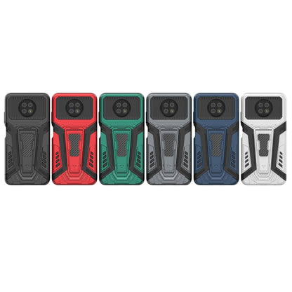Set of rugged protective phone cases in multiple colors with black armor-style design