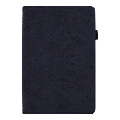 Black embossed leather tablet case cover with textured pattern
