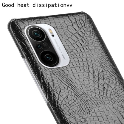 Black crocodile-texture shockproof phone case with camera cutout and flash