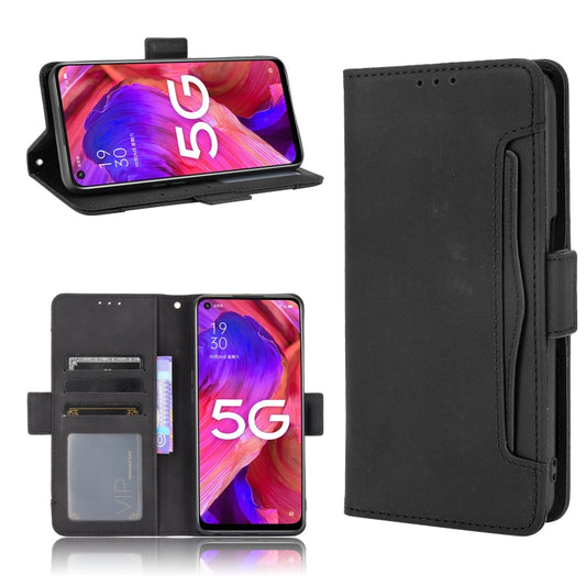 Black flip leather phone case with card slots and photo frame window