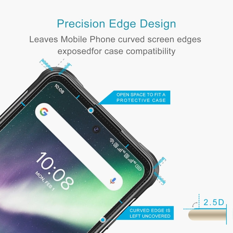 Curved 2.5D tempered glass screen protector film with cutout for phone sensors