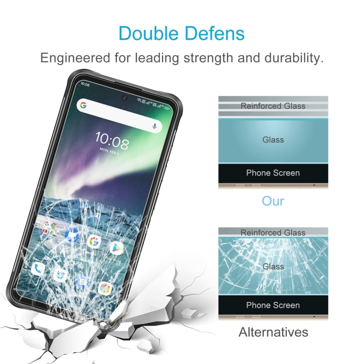 Tempered glass screen protector set showing reinforced glass protection effect