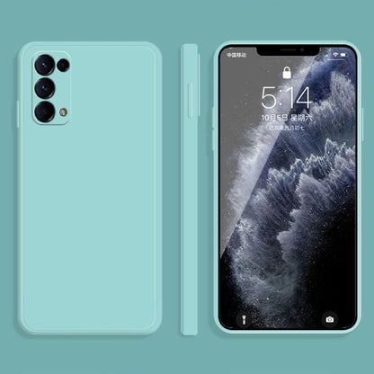Sky blue silicone protective phone case with raised camera cutouts and slim profile