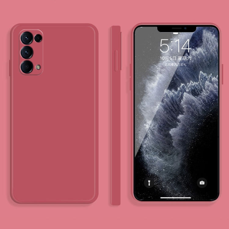 Red liquid silicone phone case with raised edges and camera cutouts