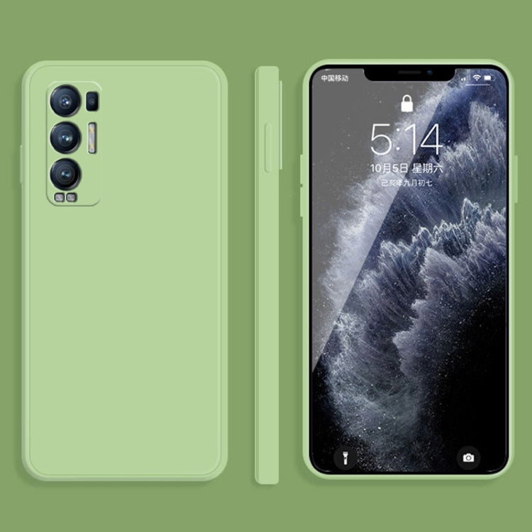 Light green liquid silicone phone case, full coverage with camera and button cutouts