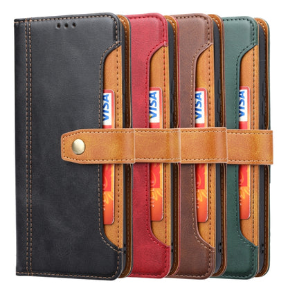 Assorted leather flip phone wallet cases with card slots and photo frame, multiple colors