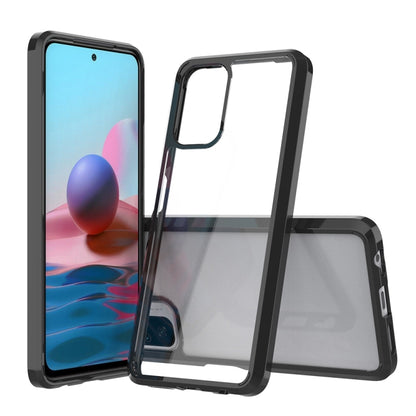 Shockproof protective phone case with clear back and dark bumper frame