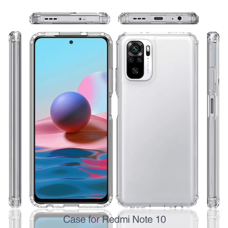 Clear protective phone case set showing back, front, and side views with cutouts
