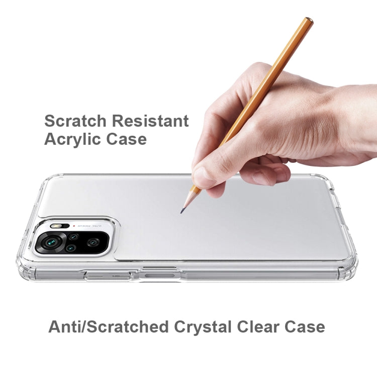 Clear anti-scratch acrylic phone case with side buttons and camera cutout