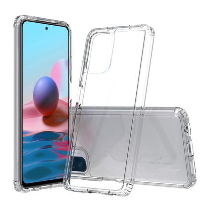Clear protective phone case with transparent bumper and open camera and button openings
