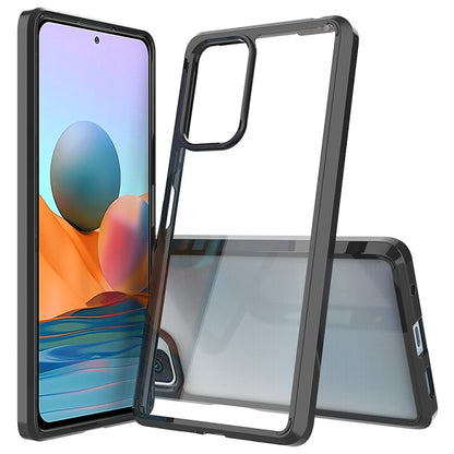 Transparent protective phone case with dark shockproof bumper and clear back panel