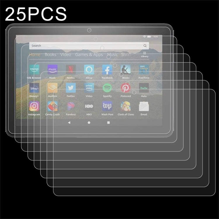 Set of 25 tempered glass tablet screen protectors, transparent coverage