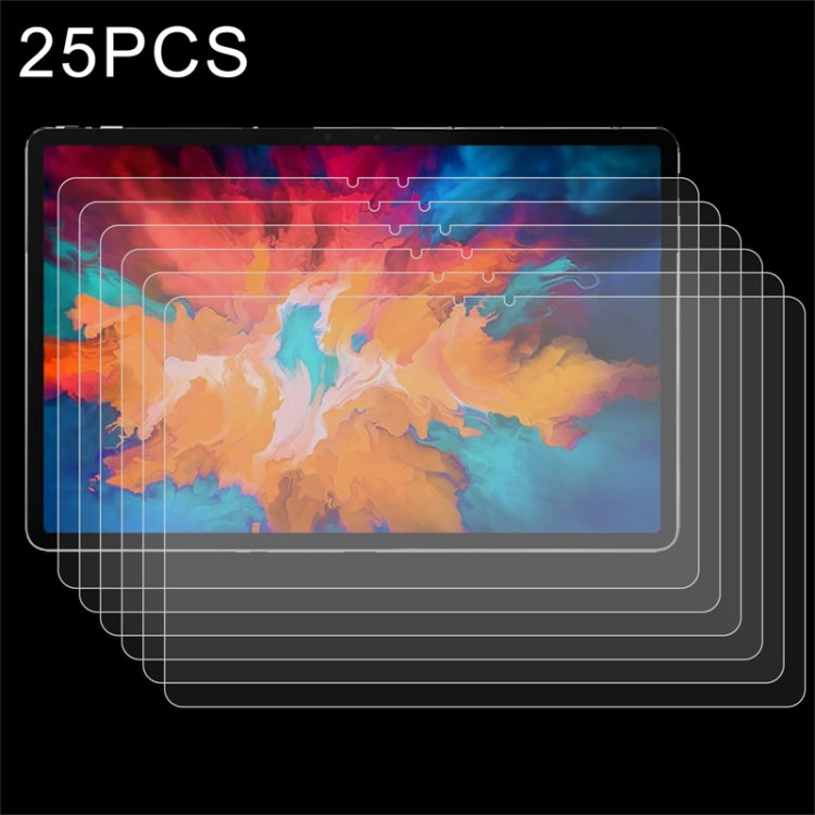 Set of 25 tempered glass tablet screen protectors, clear stacked films