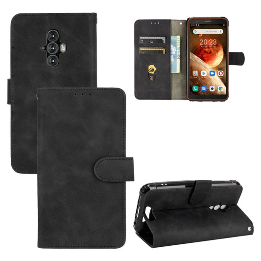 Magnetic flip PU leather wallet phone case with card slots, black