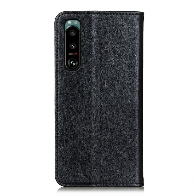 Black magnetic flip leather phone case with camera cutouts