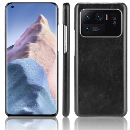 Shockproof phone case with litchi texture, black dual-layer PC/PU, rear camera cutout