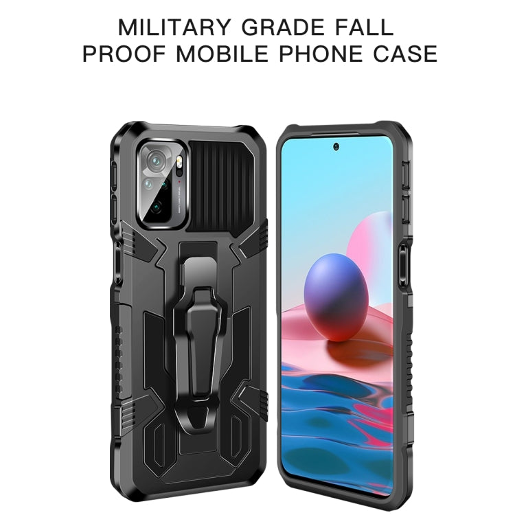 Shockproof protective phone case, black rugged armor shell with kickstand