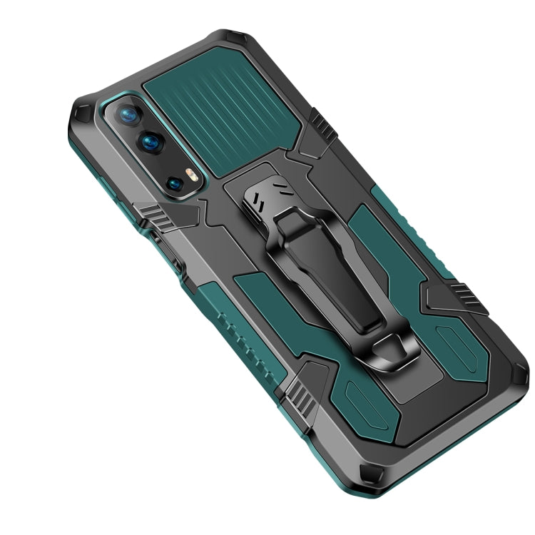 Shockproof armored phone case with teal textured insert and raised camera bumper, PC+TPU