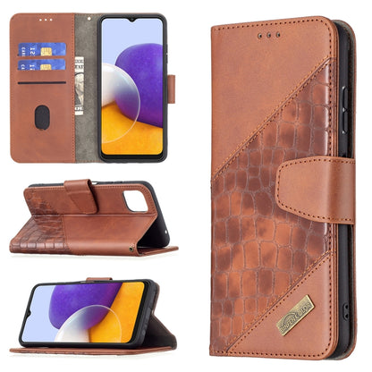Rose gold crocodile-texture PU leather flip phone wallet case with card slots and holder