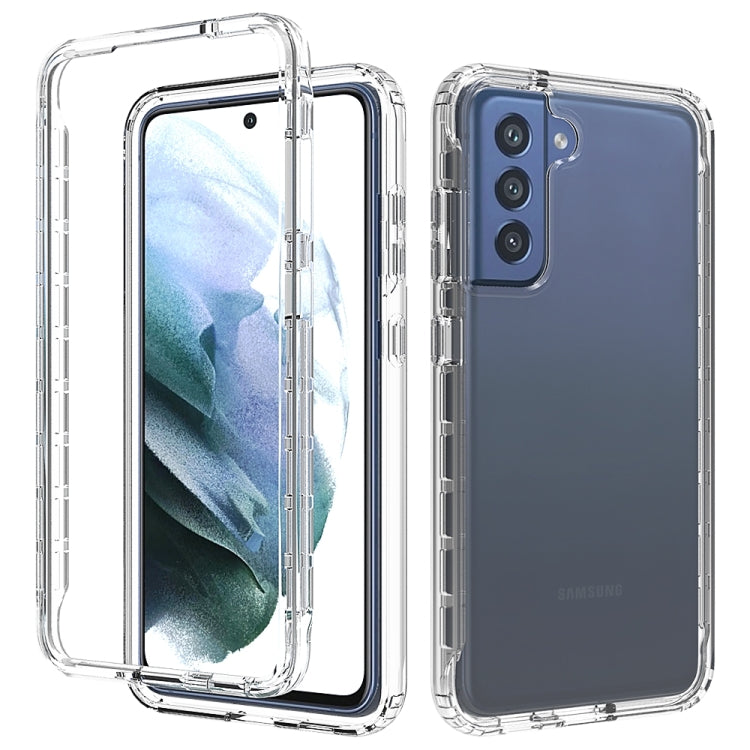 Transparent shockproof phone case with raised edges, clear PC+TPU bumper