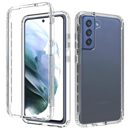 Transparent shockproof phone case with raised edges, clear PC+TPU bumper