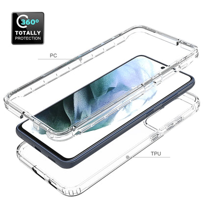 360-degree total protection clear phone case with PC frame and TPU lining