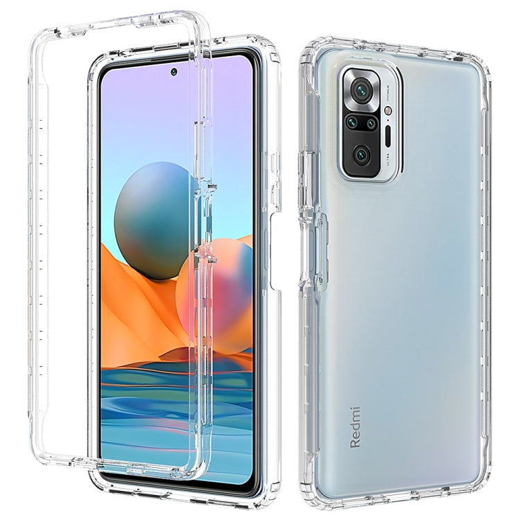Clear protective phone case with transparent bumper and side button cutouts