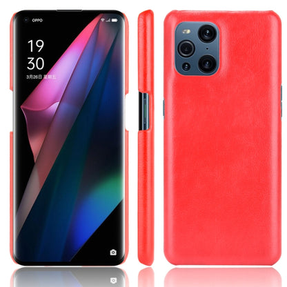 Shockproof litchi-texture phone case, red back with four camera cutouts