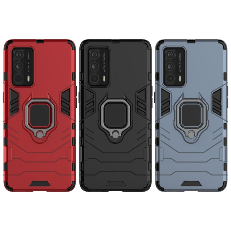 Shockproof phone cases with magnetic ring holder, red and black and navy blue