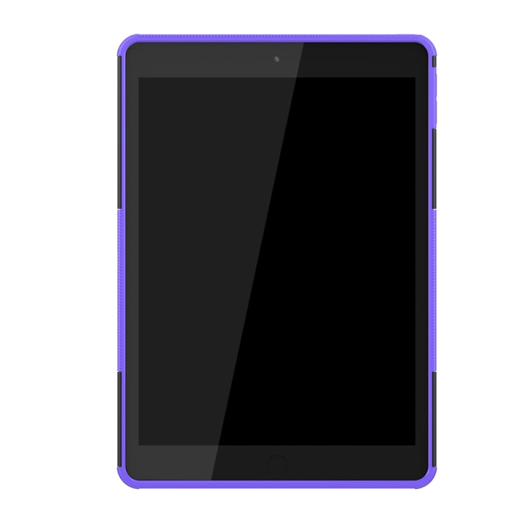 Purple rugged tablet case with protective corners and textured grip
