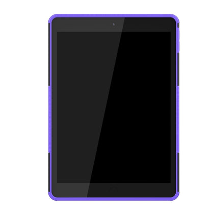 Purple rugged tablet case with protective corners and textured grip