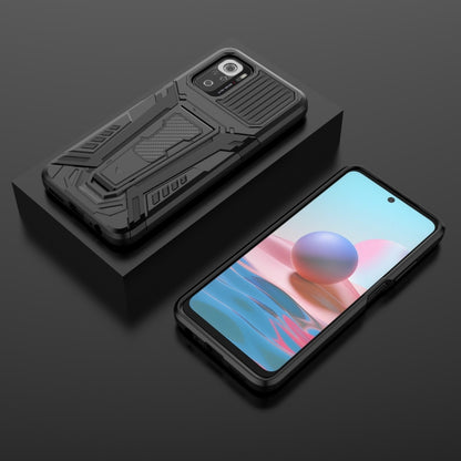 Black armored protective phone case on phone with camera opening and side button cutouts