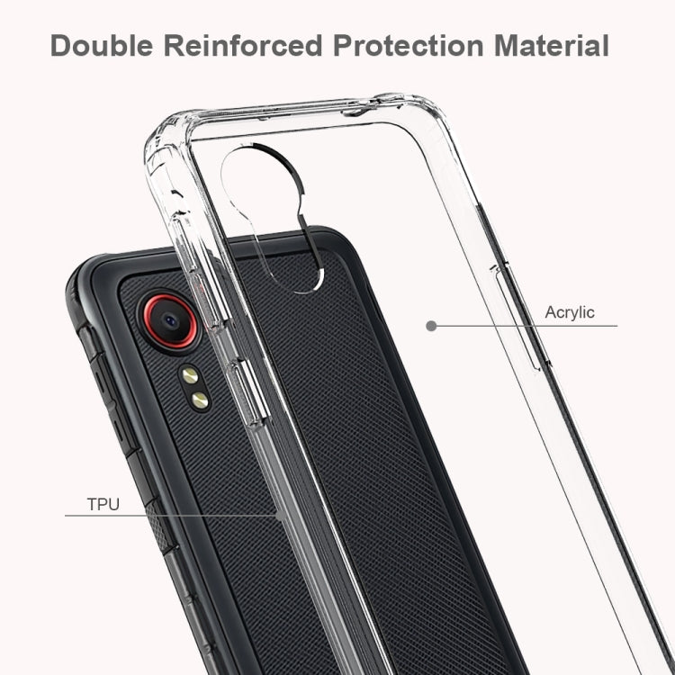 Clear acrylic and TPU protective phone case with corner and camera cutout