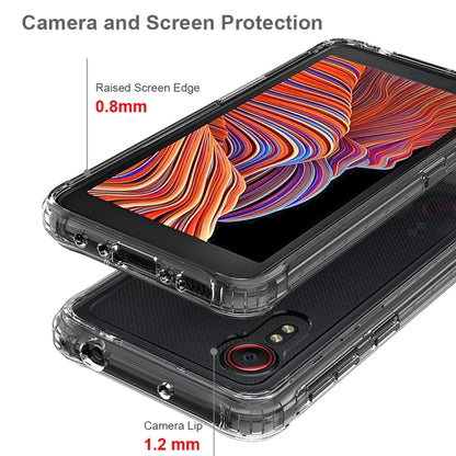 Clear protective phone case with raised screen and camera lens opening