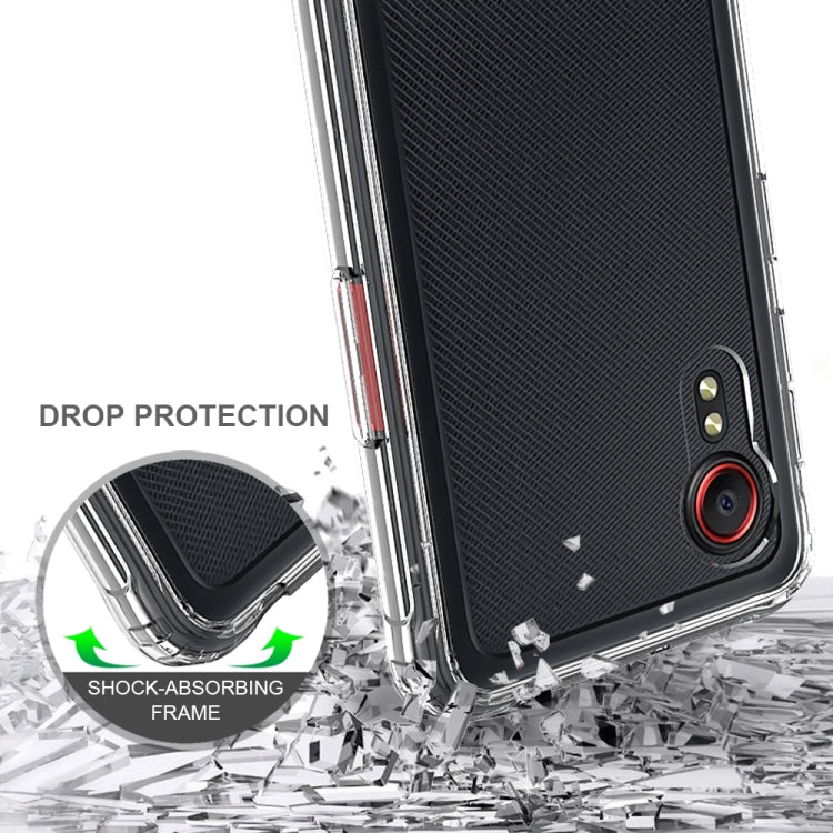 Clear TPU bumper phone case with drop protection frame and camera opening