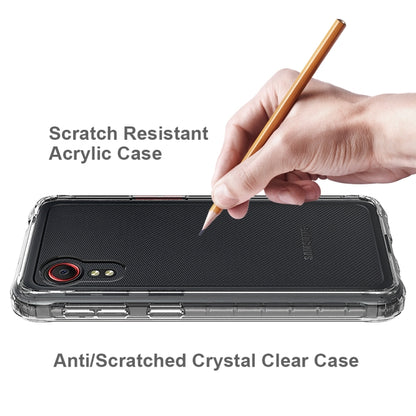 Clear anti-scratch phone case with textured back and camera cutout