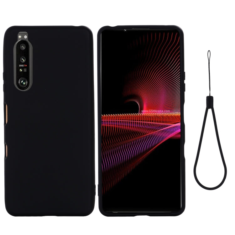 Black liquid silicone shockproof phone case with cutouts and camera protection