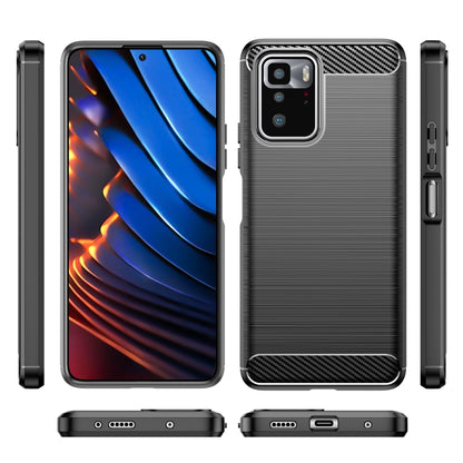Brushed carbon fiber TPU phone case set, black with side buttons and raised camera frame